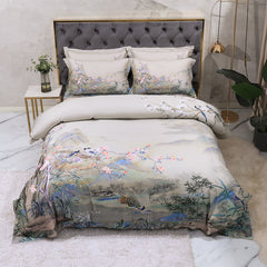 Luxury 100 Cotton Digital Floral Bedding Set (4 Pieces)