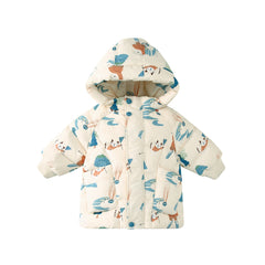Children's Winter Duck Down Jacket with Cartoon Design