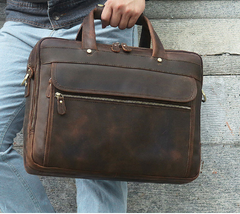 Genuine Leather Executive Briefcase 15.6" (One Piece)