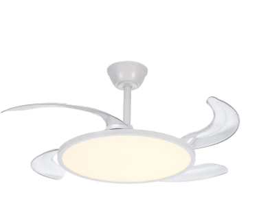 42-Inch Retractable Ceiling Fan with LED Light & Remote Control