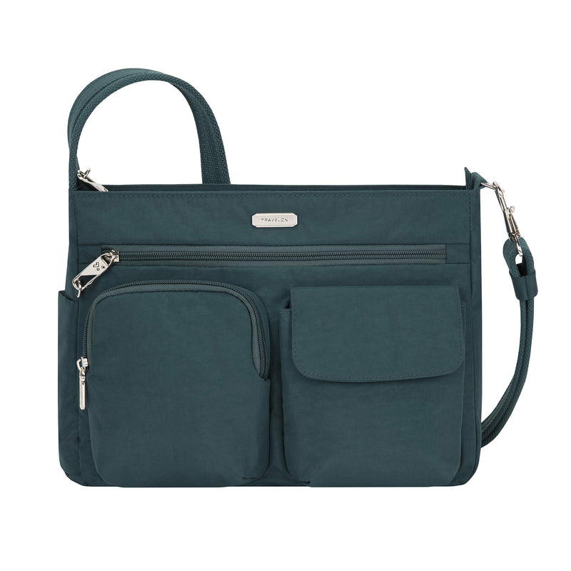 Travelon Anti-Theft Essentials Patch Pocket Crossbody Bag Peacock One Size