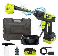 【Fathersdaygift】Seese Cordless Pressure Washer and Single Port Charger Base, Bottle Portable Washer for Car,Home Cleaning & Garden Watering Fathersdaygift