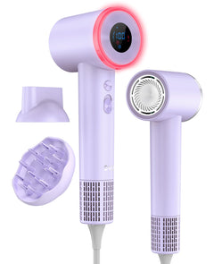 OSOU Diffuser Hair Dryer High Speed Fast Drying Hair Dryers Negative Ionic Professional Blow Dryer with 110000 RPM Brushless Motor Lightweight Low Noise Thermo-Control Hairdryer Travel with Nozzle