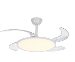 42-Inch Retractable Ceiling Fan with LED Light & Remote Control